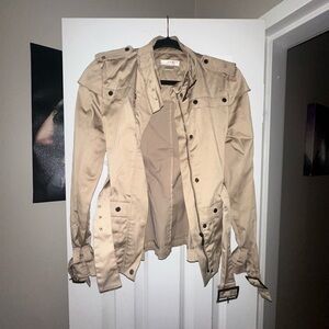 Kenar Tan Utility Jacket with Epaulettes